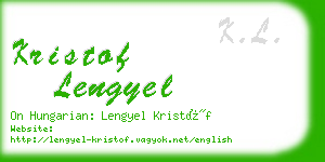 kristof lengyel business card